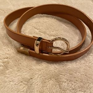 Light brown gold accented JCrew belt